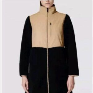 Sweaty Betty Womens Urban Sherpa Tan/Black Jacket US Size 6